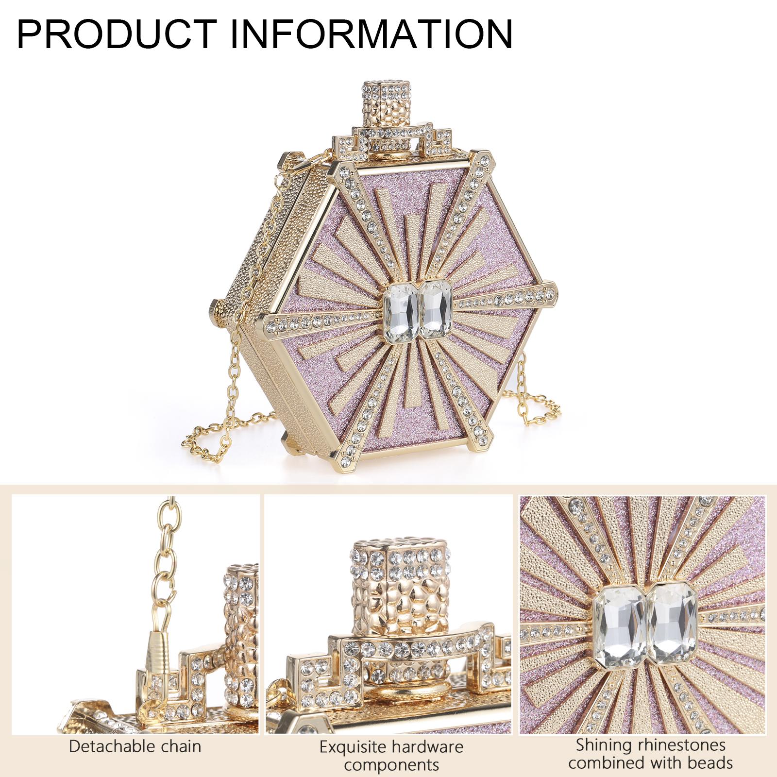 Luxury Rhinestone Perfume Bottle Handbag – Sparkly Evening Clutch & Shoulder Bag