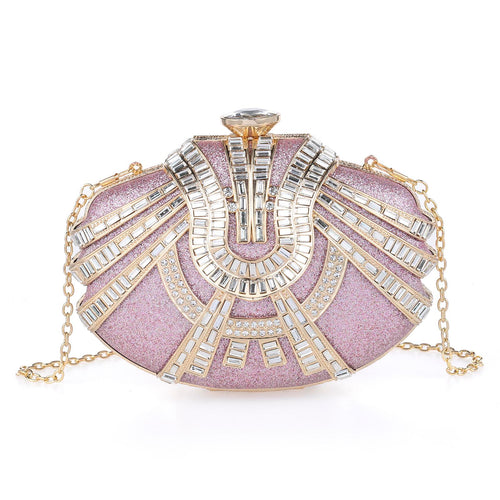 Luxurious Rhinestone Evening Handbag – Elegant Top-Handle Clutch for Galas & Weddings