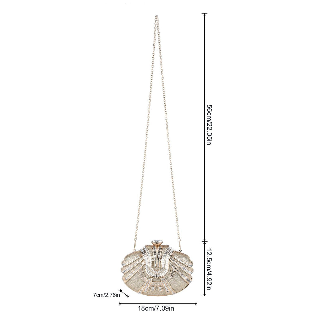 Luxurious Rhinestone Evening Handbag – Elegant Top-Handle Clutch for Galas & Weddings