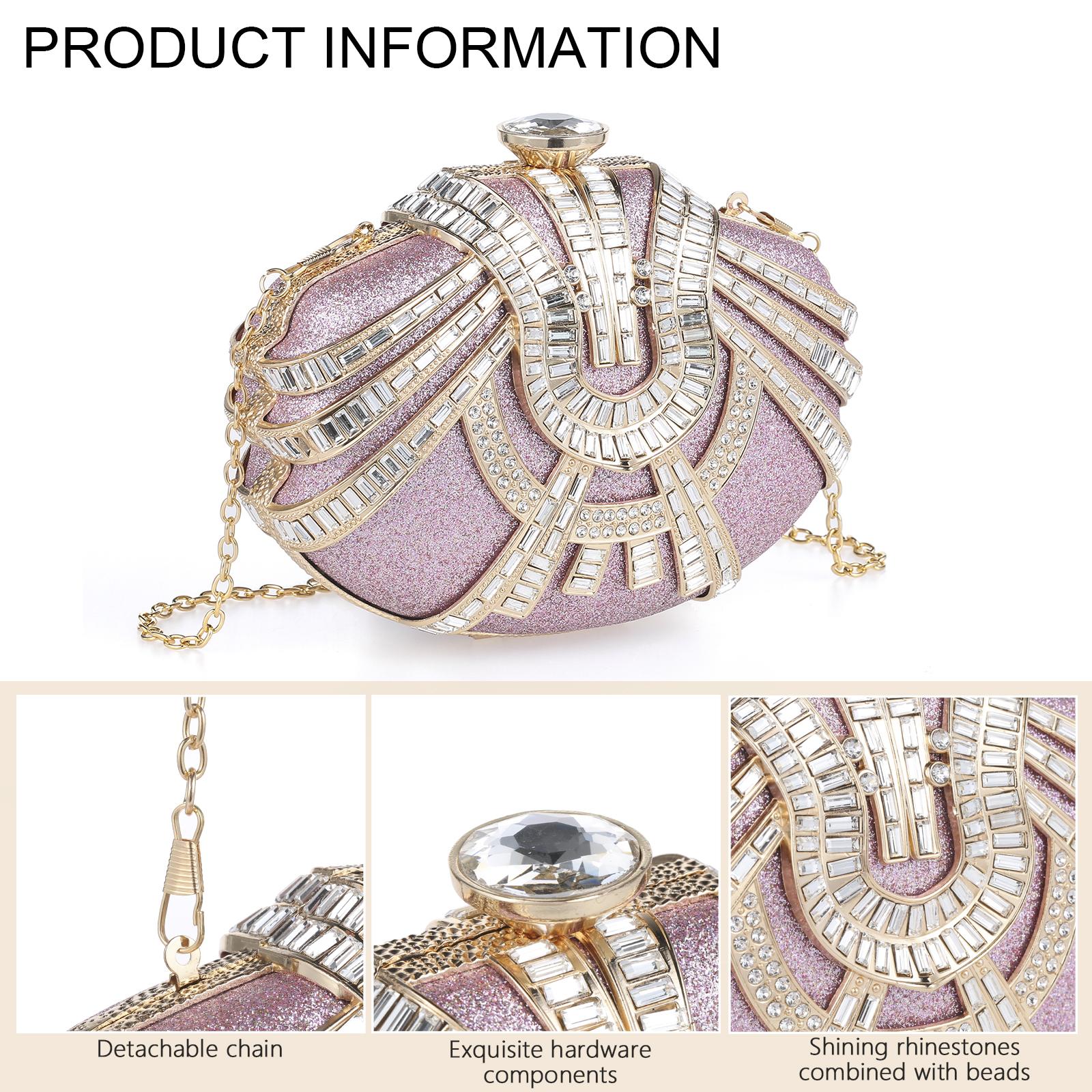 Luxurious Rhinestone Evening Handbag – Elegant Top-Handle Clutch for Galas & Weddings