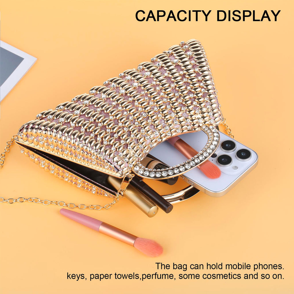 Luxury Rhinestone Handbag – Sparkly Beaded Top-Handle Clutch for Weddings & Galas