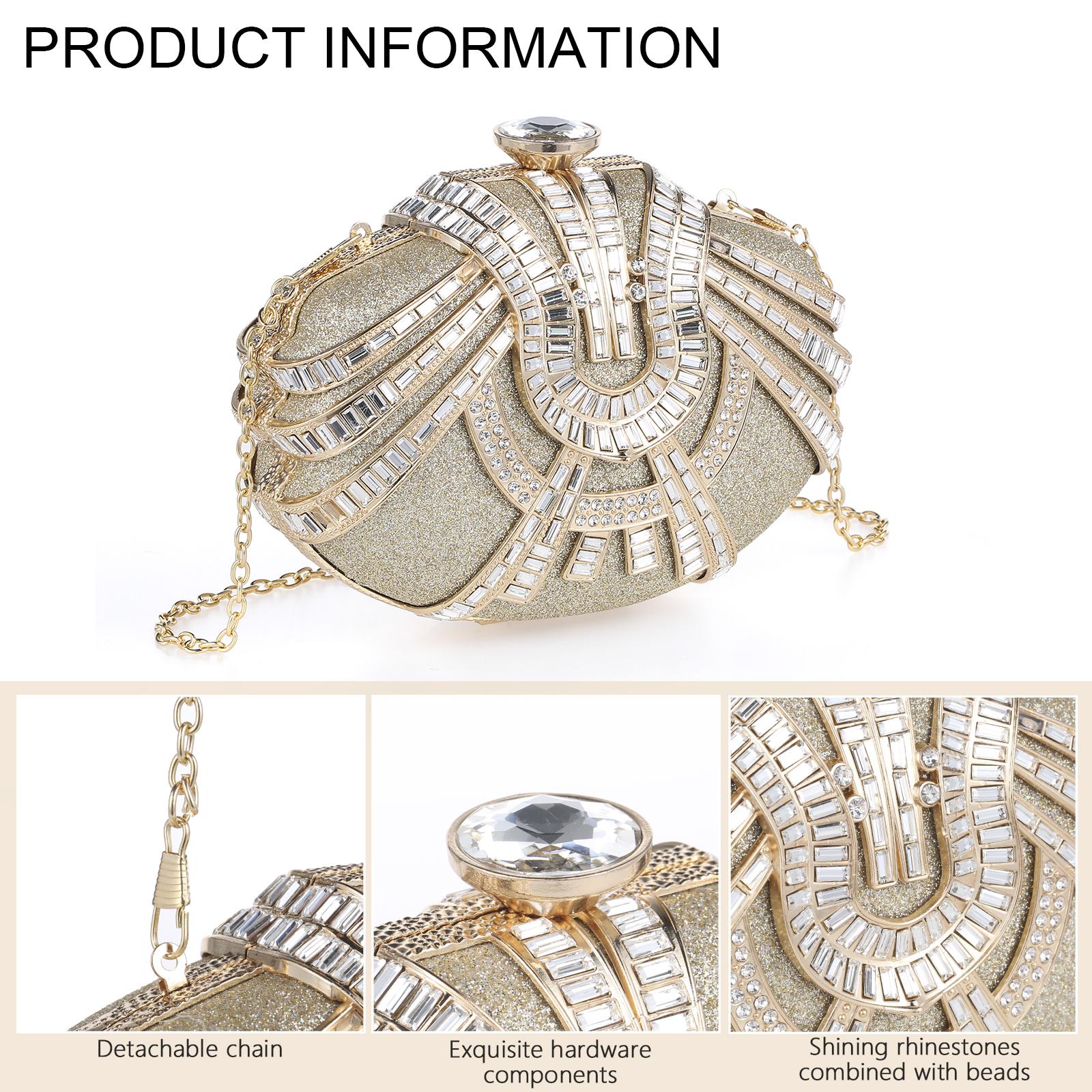 Luxurious Rhinestone Evening Handbag – Elegant Top-Handle Clutch for Galas & Weddings