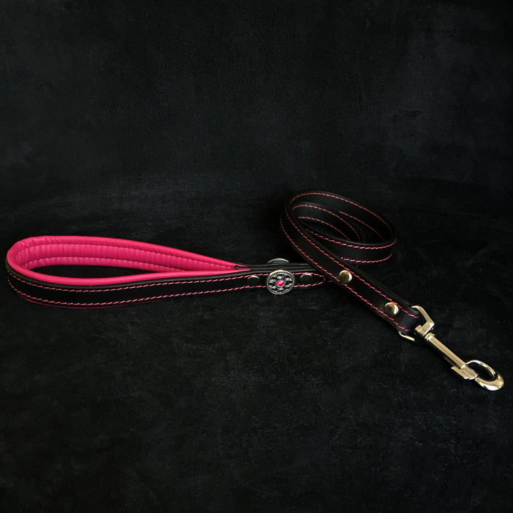 Bestia Bijou Leather Dog Leash – Pink