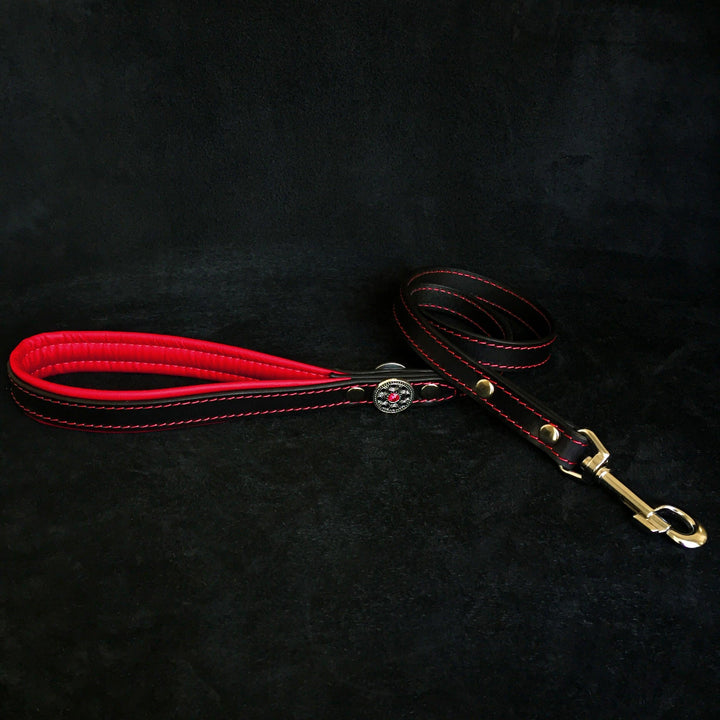 Bestia Bijou Leather Dog Leash – Red