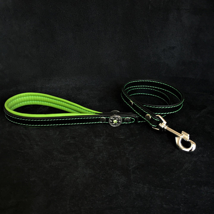 Bestia Bijou Leather Dog Leash – Green